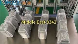 Máquina para fazer recipientes de folha de alumínio LK-T80 8342 Venda quente no Oriente Médio