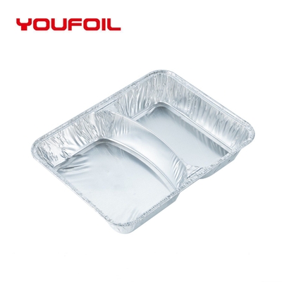 comprar Recipiente descartável saudável reciclável da folha de alumínio de 2 compartimentos para abastecer online manufacture