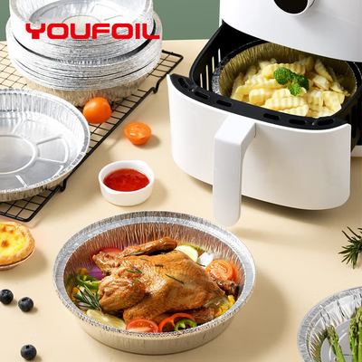 comprar Bandeja descartável 8inch da folha de alumínio de empacotamento de alimento para a frigideira do ar online manufacture