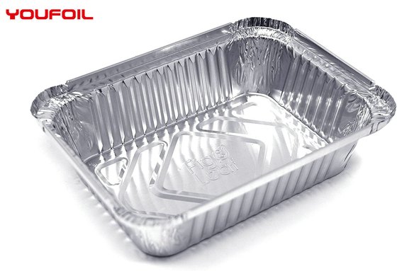 comprar OEM de alumínio retangular reciclado da bandeja do recipiente de alimento da folha de alumínio online manufacture