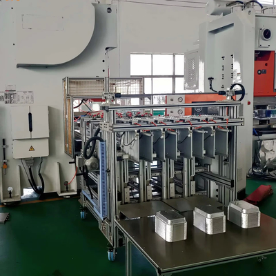 comprar LK-T63 máquina de perfurar folha de alumínio para recipientes de alimentos linha de fabricação de bandejas de alta velocidade online manufacture