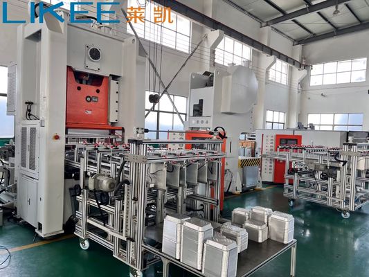 comprar LK-T80 Aluminum Foil Container Making Machine with Quick Mold Change System, 80ton Press Capacity, and Mitsubishi PLC Control online manufacture