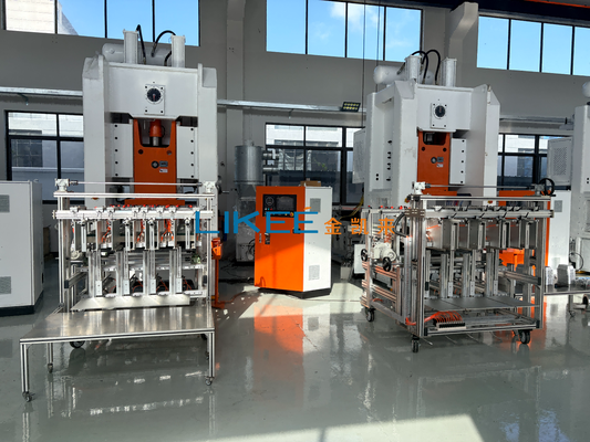 comprar Máquina de fabricação de pratos de folha de alumínio 80ton H-Frame Linha de produção automática de 4-6 cavidades com lubrificação fechada Fabricação em linha
