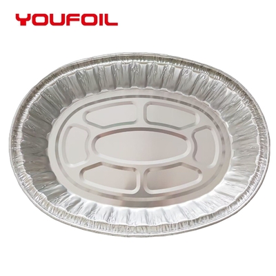 Tampa plástica de alumínio oval descartável de 8006 Tray Catering Baking Pan With
