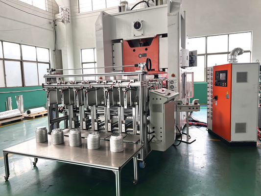 12000 Pcs / hora Máquina automática de fabricação de recipientes de folha de alumínio para produção em larga escala