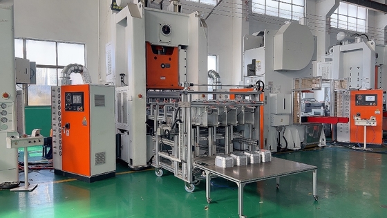 Máquina para recipientes de papel de alumínio de pressão de 80TON com sistema de controlo PLC