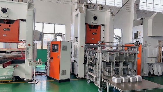 Container de folha de alumínio Siemens Motors Quatro máquina de fabricação de cavidades com fácil operação
