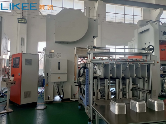 Máquina de fabricação de recipientes de alimentos de folha de alumínio de alta velocidade 3 cavidades