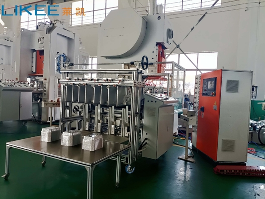 Máquina de fabricação de recipientes de alimentos em folha de alumínio para produção precisa e consistente