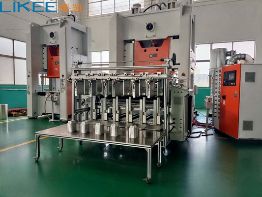 130 toneladas de prata Máquina de fabricação de recipientes de folha de alumínio totalmente automática 380v 50Hz LK-T130