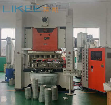 Máquina de fabricação de recipientes de alumínio semiautomática de 5 cavidades com capacidade de produção de 12000 pcs / hora