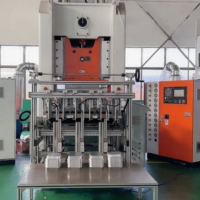 Máquina de fabricação de bandejas de folha de alumínio de tipo ajustável de velocidade de trabalho com longa vida