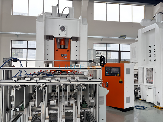 A linha de produção da máquina 660ml 28micron do recipiente da folha de alumínio suporta a comutação entre a produção de material de calibre fino e de calibre pesado